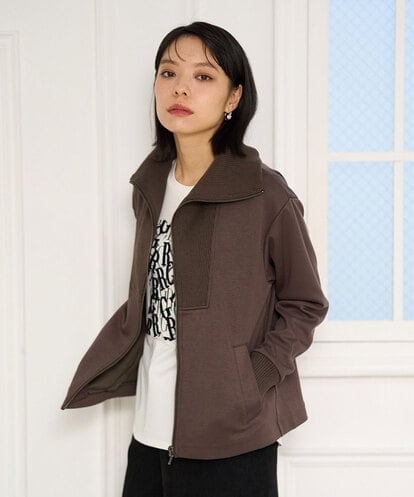PHTAG11340 GEORGES RECH(小さいサイズ) ストレッチダンボールジップアップブルゾン