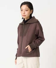 PHTAG11340 GEORGES RECH(小さいサイズ)(メゾン ドゥ サンク) ストレッチダンボールジップアップブルゾン ブラウン