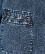 PHTEA26360 GEORGES RECH(小さいサイズ)(メゾン ドゥ サンク)  [セットアップ対応]8.5ozスウェットデニムジャケット ライトブルー