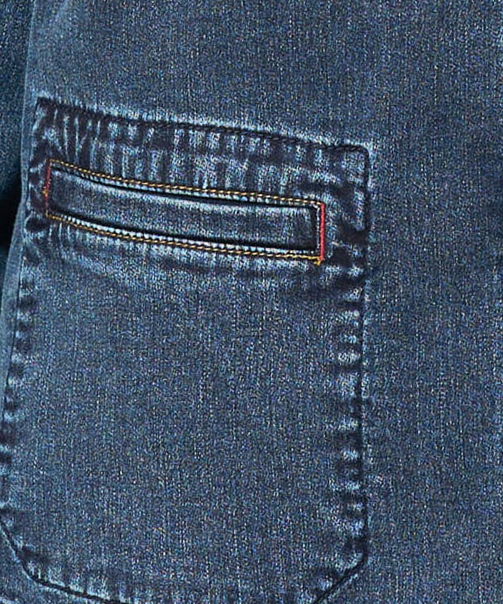 PHTEA26360 GEORGES RECH(小さいサイズ)(メゾン ドゥ サンク)  [セットアップ対応]8.5ozスウェットデニムジャケット ライトブルー