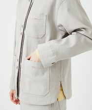 PHTEE01360 GEORGES RECH(小さいサイズ)(メゾン ドゥ サンク) スウェットデニムジャケット ライトグレー