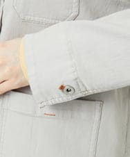 PHTEE01360 GEORGES RECH(小さいサイズ)(メゾン ドゥ サンク)  [セットアップ対応]ノーカラージャジーデニムジャケット ライトグレー