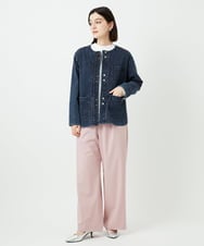 PHTEE01360 GEORGES RECH(小さいサイズ)(メゾン ドゥ サンク) スウェットデニムジャケット ライトグレー