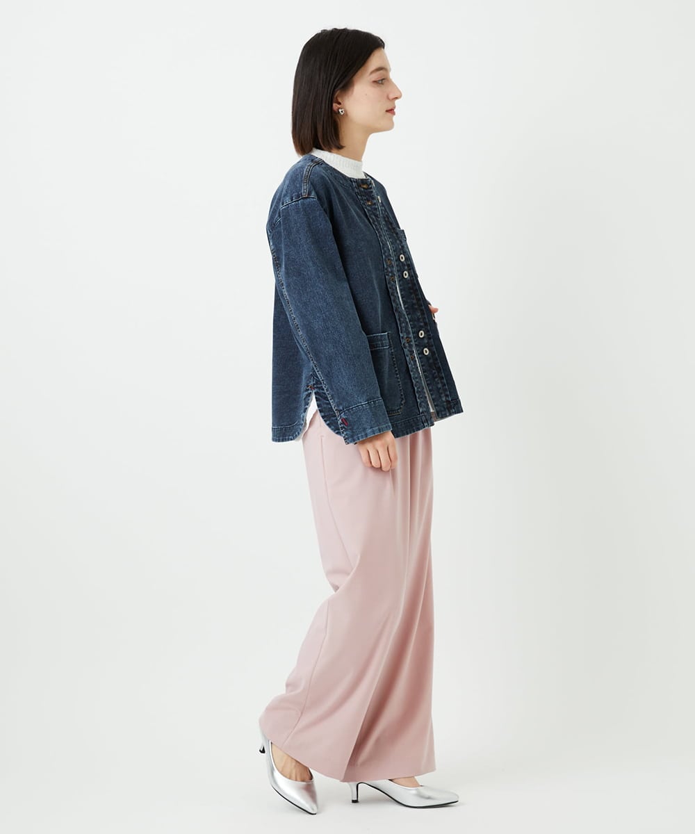 PHTEE01360 GEORGES RECH(小さいサイズ)(メゾン ドゥ サンク) スウェットデニムジャケット ライトグレー