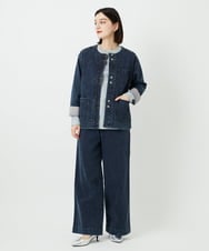 PHTEE01360 GEORGES RECH(小さいサイズ)(メゾン ドゥ サンク) スウェットデニムジャケット ライトグレー