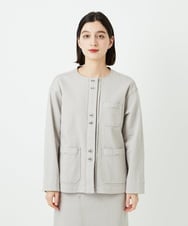 PHTEE01360 GEORGES RECH(小さいサイズ)(メゾン ドゥ サンク) スウェットデニムジャケット ライトグレー