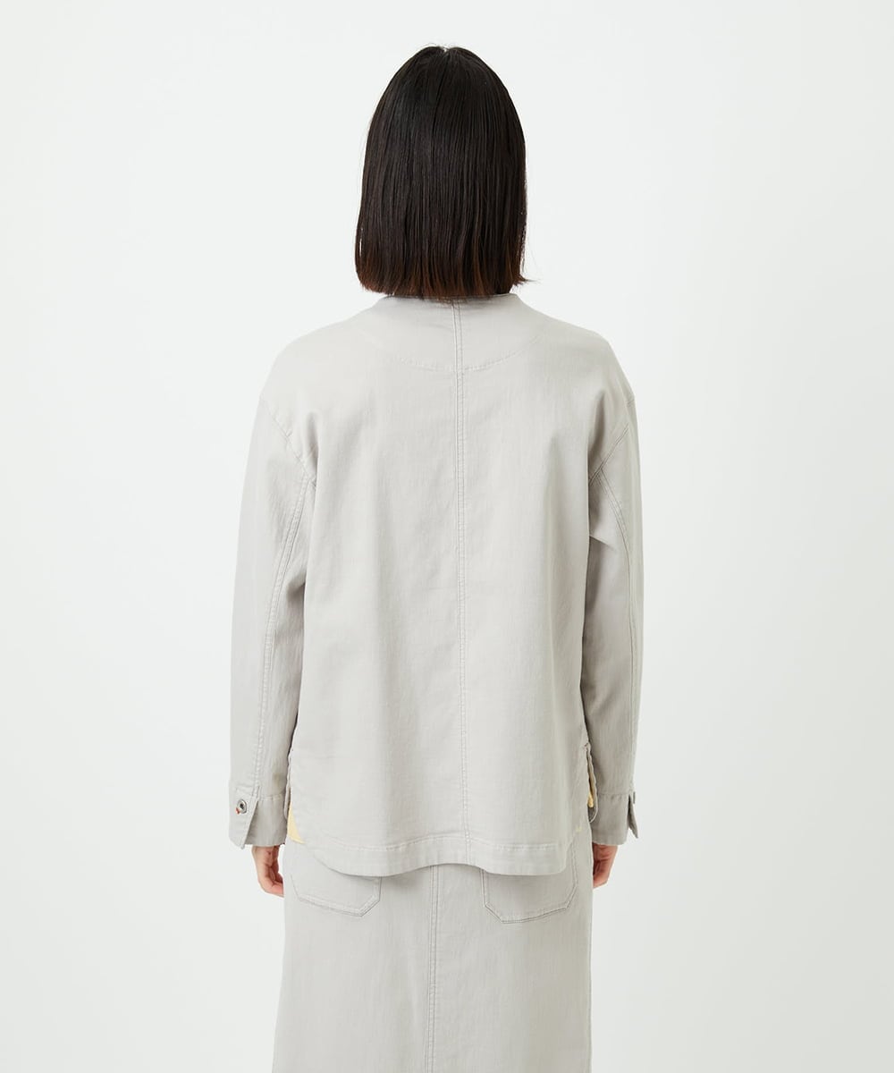 PHTEE01360 GEORGES RECH(小さいサイズ)(メゾン ドゥ サンク) スウェットデニムジャケット ライトグレー