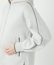 PHTEE02330 GEORGES RECH(小さいサイズ)(メゾン ドゥ サンク) ジップアップパーカー ライトグレー