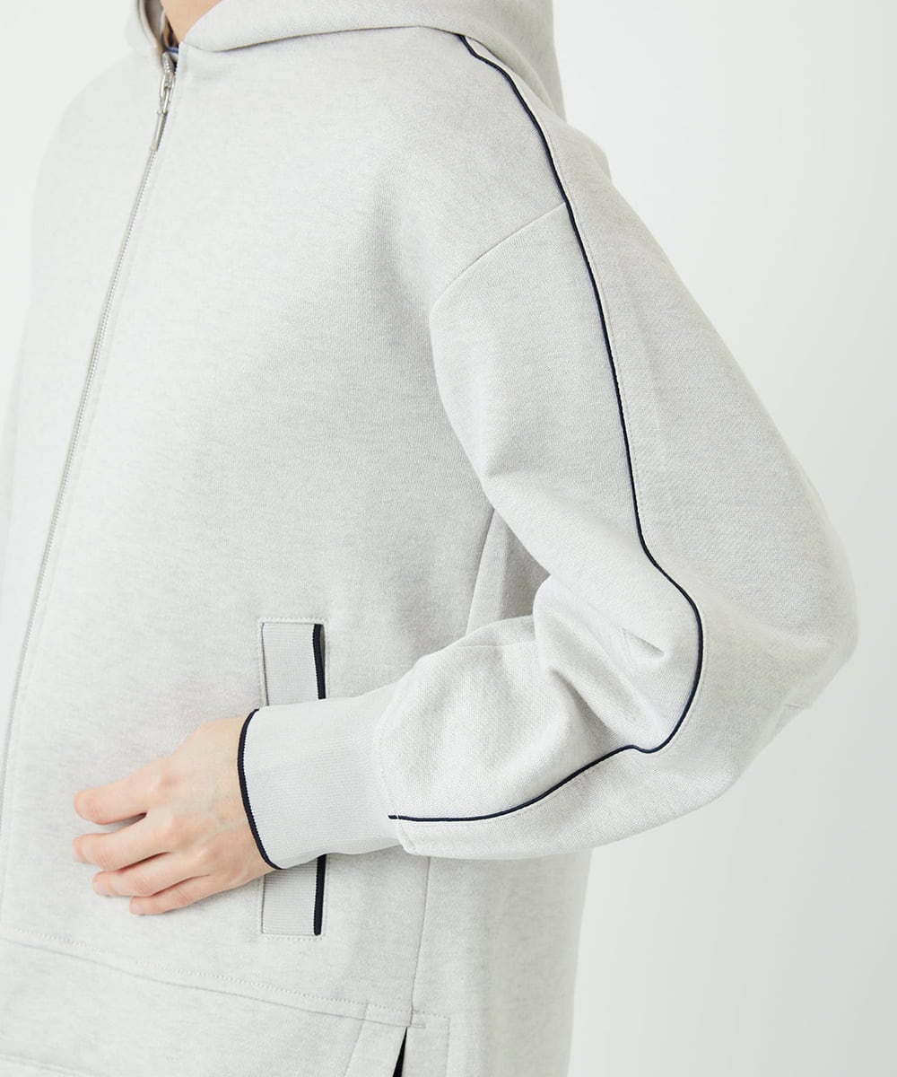 PHTEE02330 GEORGES RECH(小さいサイズ)(メゾン ドゥ サンク) ジップアップパーカー ライトグレー