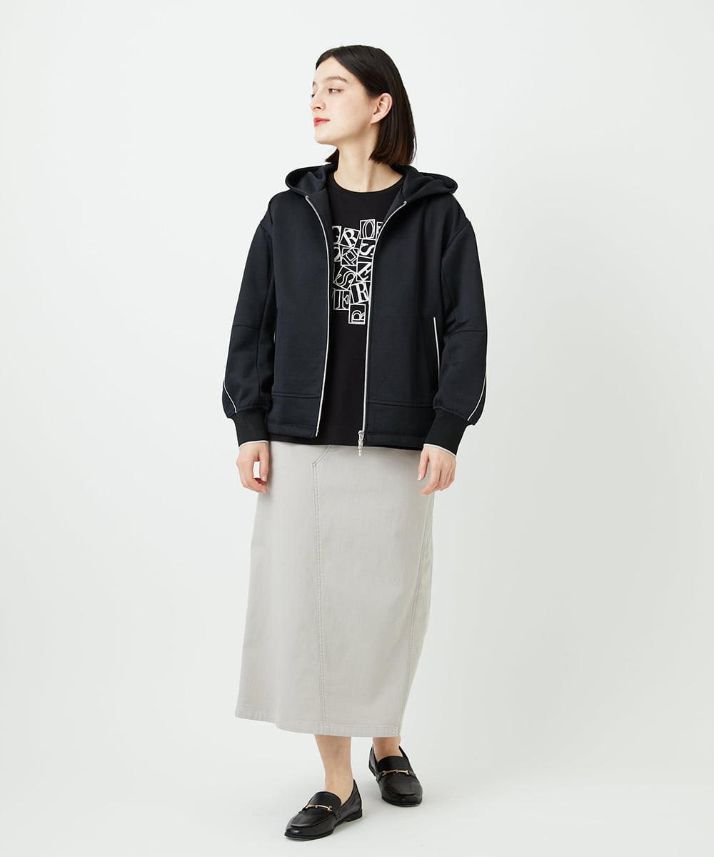 PHTEE02330 GEORGES RECH(小さいサイズ)(メゾン ドゥ サンク) ジップアップパーカー ライトグレー