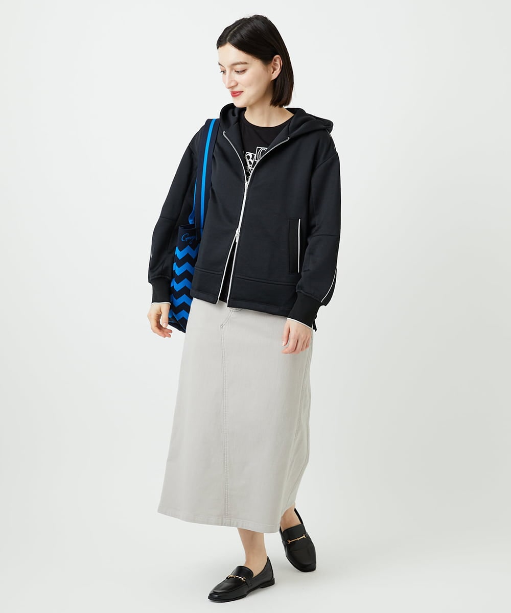 PHTEE02330 GEORGES RECH(小さいサイズ)(メゾン ドゥ サンク) ジップアップパーカー ライトグレー