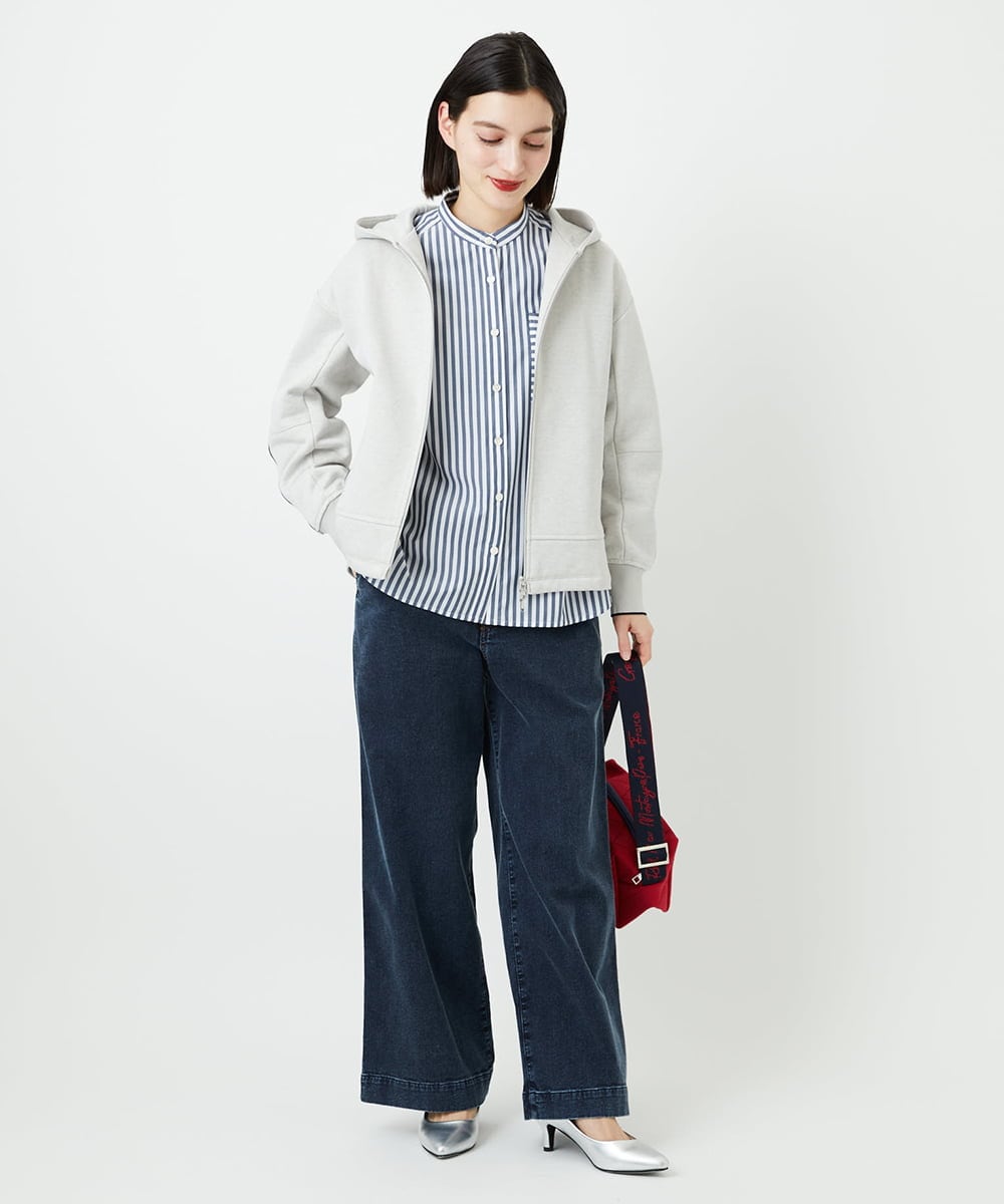 PHTEE02330 GEORGES RECH(小さいサイズ)(メゾン ドゥ サンク) ジップアップパーカー ライトグレー