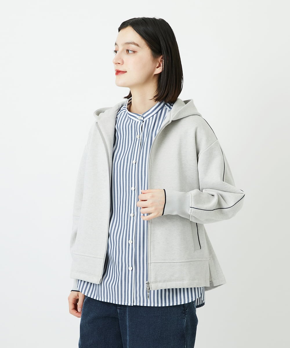 PHTEE02330 GEORGES RECH(小さいサイズ)(メゾン ドゥ サンク) ブライトジャージーパーカー ライトグレー