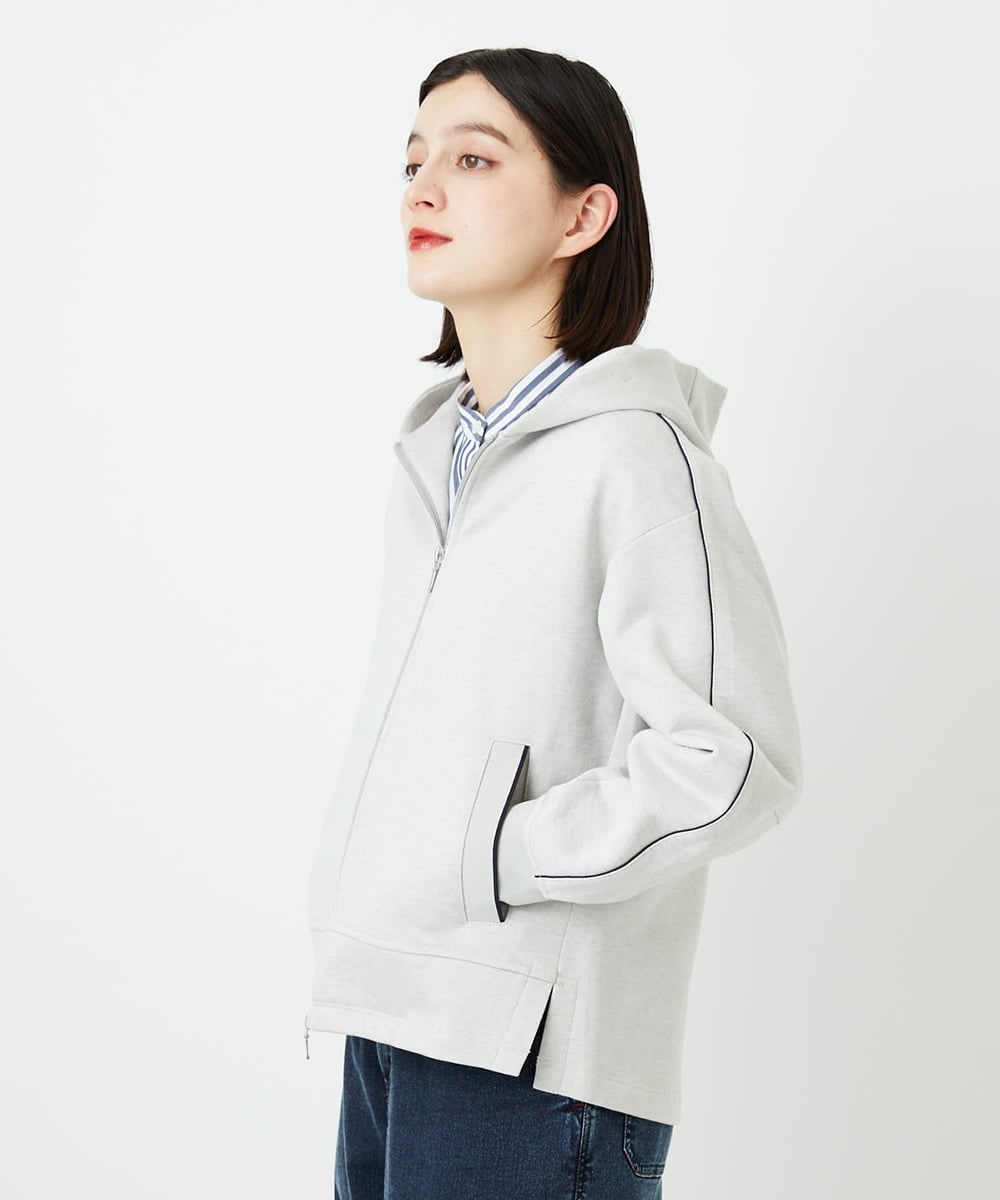 PHTEE02330 GEORGES RECH(小さいサイズ)(メゾン ドゥ サンク) ジップアップパーカー ライトグレー