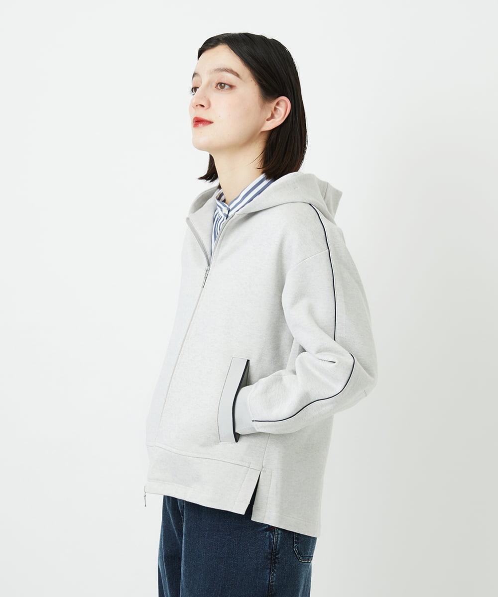 PHTEE02330 GEORGES RECH(小さいサイズ)(メゾン ドゥ サンク) ブライトジャージーパーカー ライトグレー