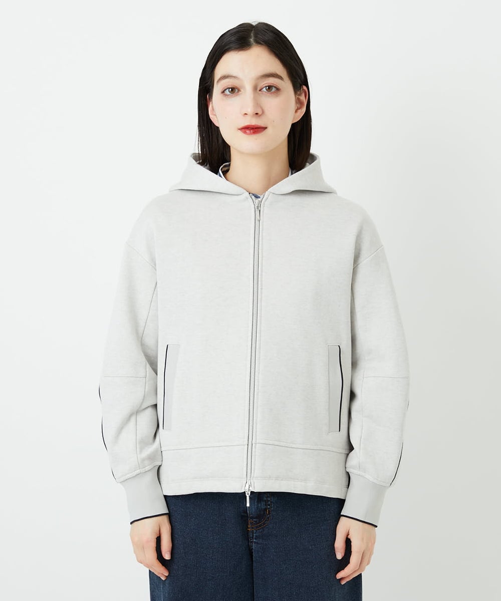 PHTEE02330 GEORGES RECH(小さいサイズ)(メゾン ドゥ サンク) ジップアップパーカー ライトグレー