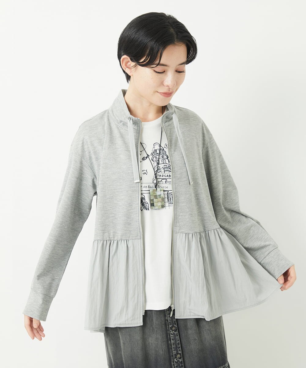 PHTGA24330 GEORGES RECH(小さいサイズ)(メゾン ドゥ サンク) ペプラムポンチ羽織 アイボリー