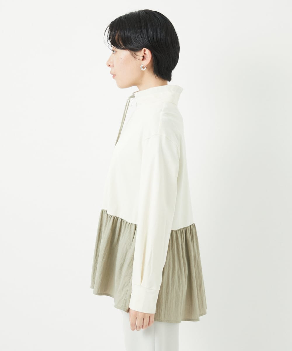 PHTGA24330 GEORGES RECH(小さいサイズ)(メゾン ドゥ サンク) ペプラムポンチ羽織 アイボリー