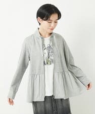 PHTGA24330 GEORGES RECH(小さいサイズ)(メゾン ドゥ サンク) ペプラムポンチ羽織 ライトグレー