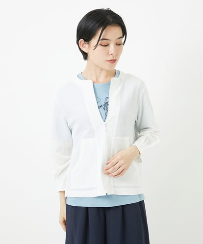 PHTGA32330 GEORGES RECH(小さいサイズ) ジャージーノーカラーショートブルゾン