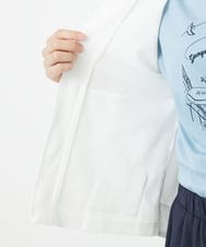 PHTGA32330 GEORGES RECH(小さいサイズ)(メゾン ドゥ サンク) ジャージーノーカラーショートブルゾン ホワイト