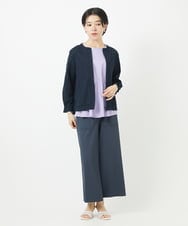 PHTGA32330 GEORGES RECH(小さいサイズ)(メゾン ドゥ サンク) ジャージーノーカラーショートブルゾン ホワイト