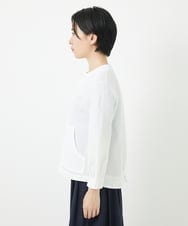 PHTGA32330 GEORGES RECH(小さいサイズ)(メゾン ドゥ サンク) ジャージーノーカラーショートブルゾン ホワイト