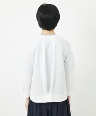 PHTGA32330 GEORGES RECH(小さいサイズ)(メゾン ドゥ サンク) ジャージーノーカラーショートブルゾン ホワイト