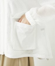 PHTGB44360 GEORGES RECH(小さいサイズ)(メゾン ドゥ サンク) ダイヤチュールネットシアーブルゾン ホワイト