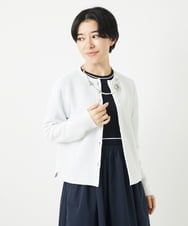 PHTGB44360 GEORGES RECH(小さいサイズ)(メゾン ドゥ サンク) ダイヤチュールネットシアーブルゾン ホワイト