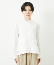 PHTGB44360 GEORGES RECH(小さいサイズ)(メゾン ドゥ サンク) ダイヤチュールネットシアーブルゾン ホワイト
