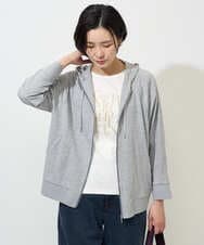 PHTGD06290 GEORGES RECH(小さいサイズ)(メゾン ドゥ サンク) ラグランスリーブ8分袖パーカー ライトグレー