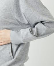 PHTGD06290 GEORGES RECH(小さいサイズ)(メゾン ドゥ サンク) ラグランスリーブ8分袖パーカー ライトグレー