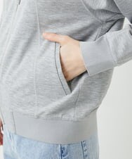 PHTGD06290 GEORGES RECH(小さいサイズ)(メゾン ドゥ サンク) ラグランスリーブ8分袖パーカー ライトグレー