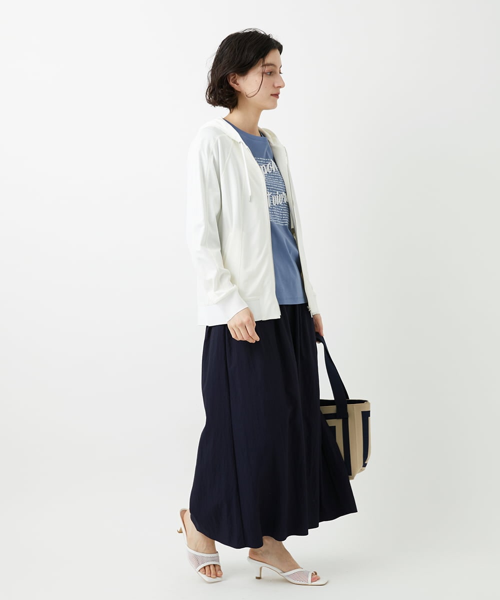 PHTGD06290 GEORGES RECH(小さいサイズ)(メゾン ドゥ サンク) ラグランスリーブ8分袖パーカー ライトグレー