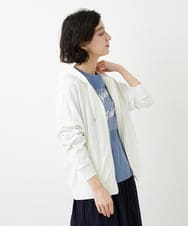 PHTGD06290 GEORGES RECH(小さいサイズ)(メゾン ドゥ サンク) ラグランスリーブ8分袖パーカー ライトグレー