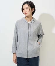 PHTGD06290 GEORGES RECH(小さいサイズ)(メゾン ドゥ サンク) ラグランスリーブ8分袖パーカー ライトグレー