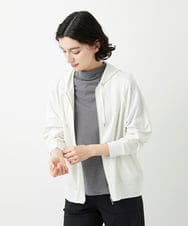 PHTGD06290 GEORGES RECH(小さいサイズ)(メゾン ドゥ サンク) ラグランスリーブ8分袖パーカー ライトグレー