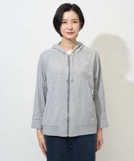 PHTGD06290 GEORGES RECH(小さいサイズ)(メゾン ドゥ サンク) ラグランスリーブ8分袖パーカー ライトグレー