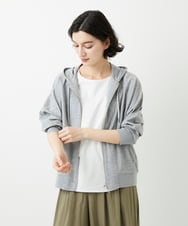 PHTGD06290 GEORGES RECH(小さいサイズ)(メゾン ドゥ サンク) ラグランスリーブ8分袖パーカー ライトグレー