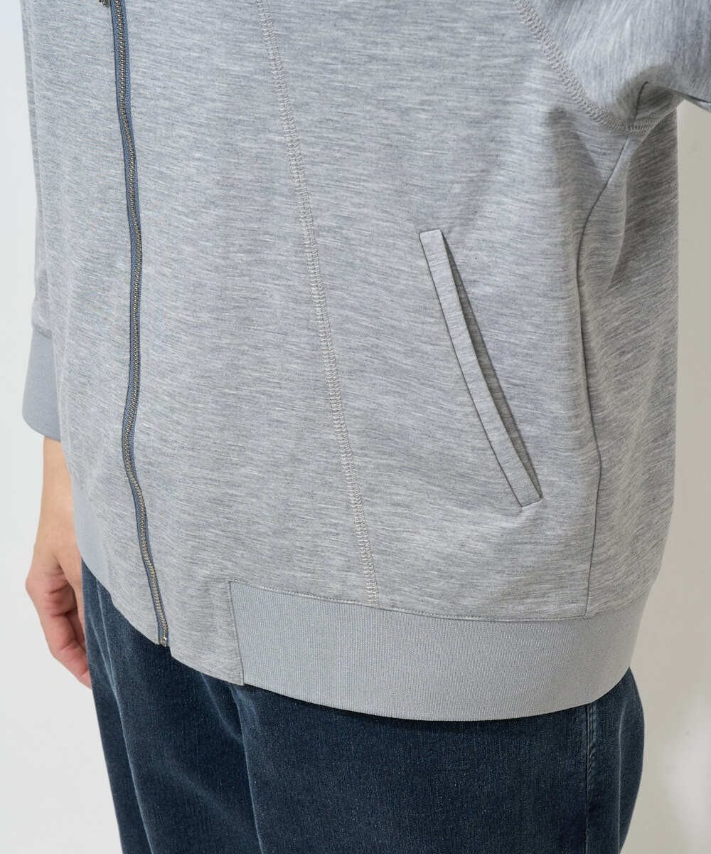 PHTGD06290 GEORGES RECH(小さいサイズ)(メゾン ドゥ サンク) ラグランスリーブ8分袖パーカー ライトグレー