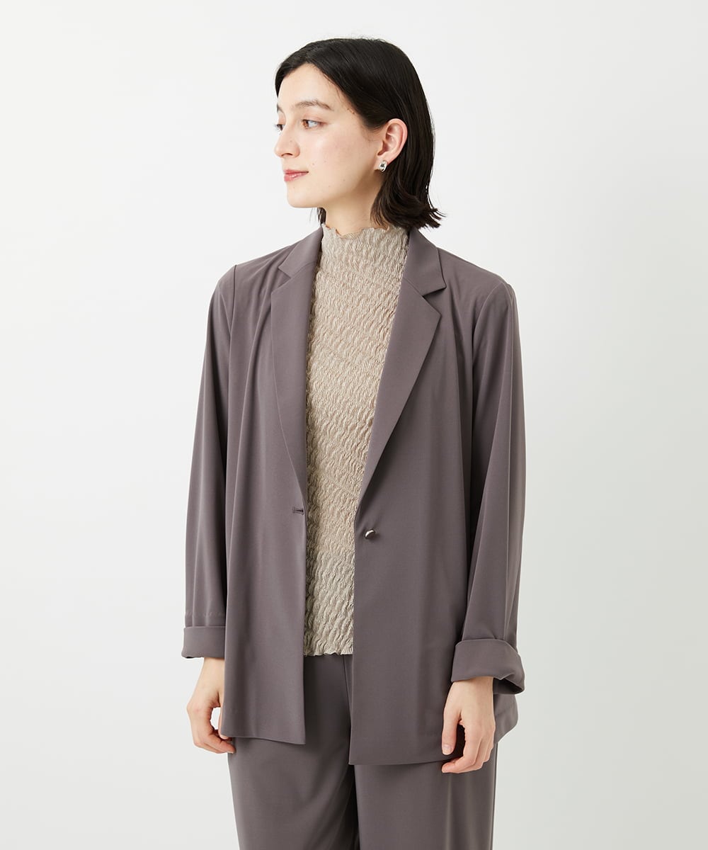 PHTGD11390 GEORGES RECH(小さいサイズ)(メゾン ドゥ サンク)  [セットアップ対応]ドライタッチジャージーテーラードジャケット ベージュ