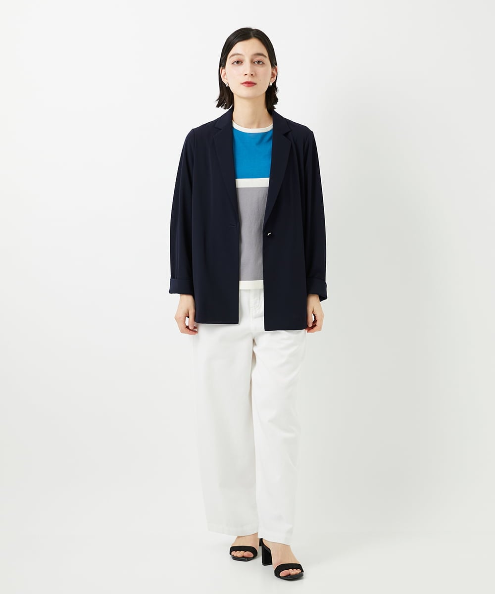 PHTGD11390 GEORGES RECH(小さいサイズ)(メゾン ドゥ サンク)  [セットアップ対応]ドライタッチジャージーテーラードジャケット ベージュ