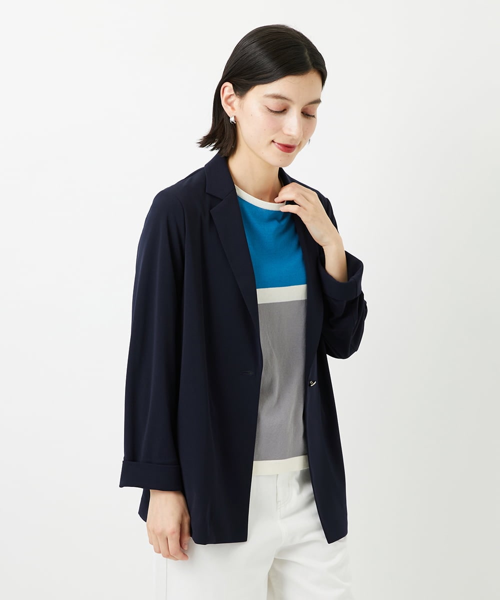 PHTGD11390 GEORGES RECH(小さいサイズ)(メゾン ドゥ サンク)  [セットアップ対応]ドライタッチジャージーテーラードジャケット ベージュ