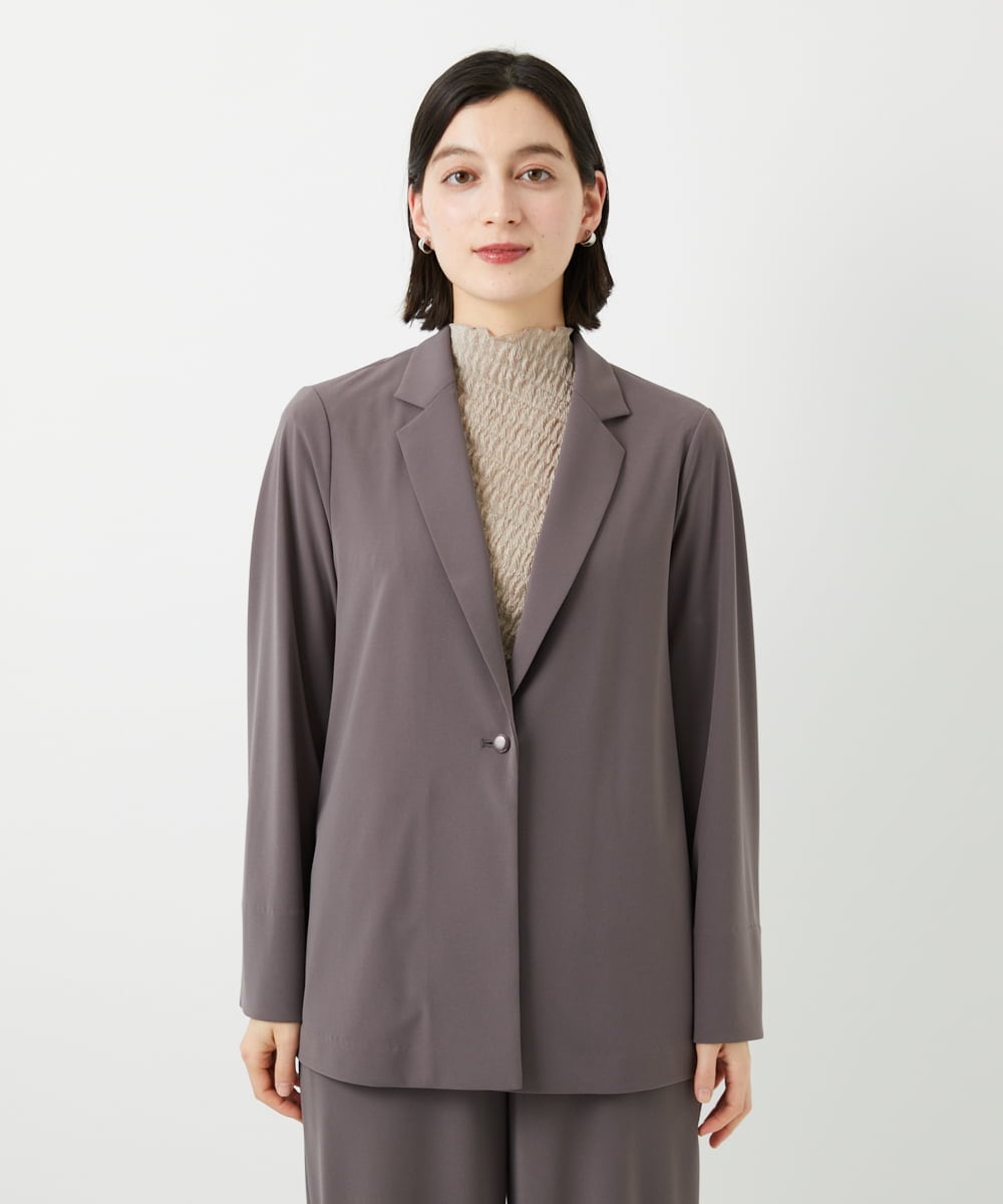 PHTGD11390 GEORGES RECH(小さいサイズ)(メゾン ドゥ サンク)  [セットアップ対応]ドライタッチジャージーテーラードジャケット ベージュ