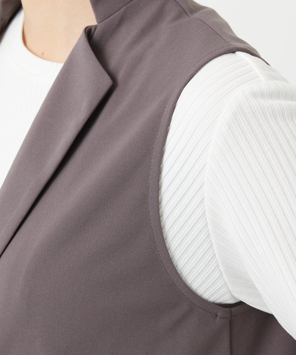 PHTGF28290 GEORGES RECH(小さいサイズ)(メゾン ドゥ サンク)  [セットアップ対応]ドライタッチジャージージレ ベージュ