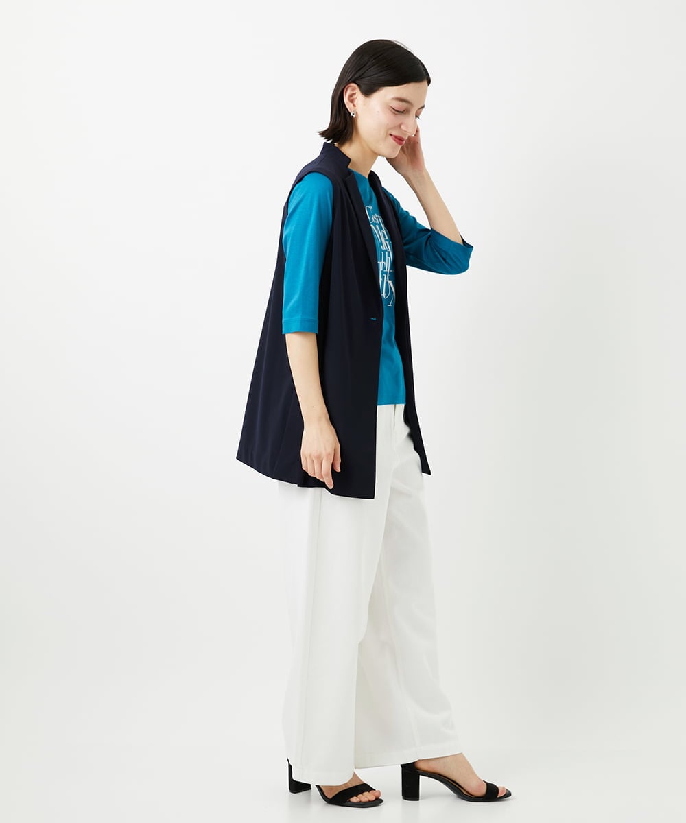 PHTGF28290 GEORGES RECH(小さいサイズ)(メゾン ドゥ サンク)  [セットアップ対応]ドライタッチジャージージレ ベージュ