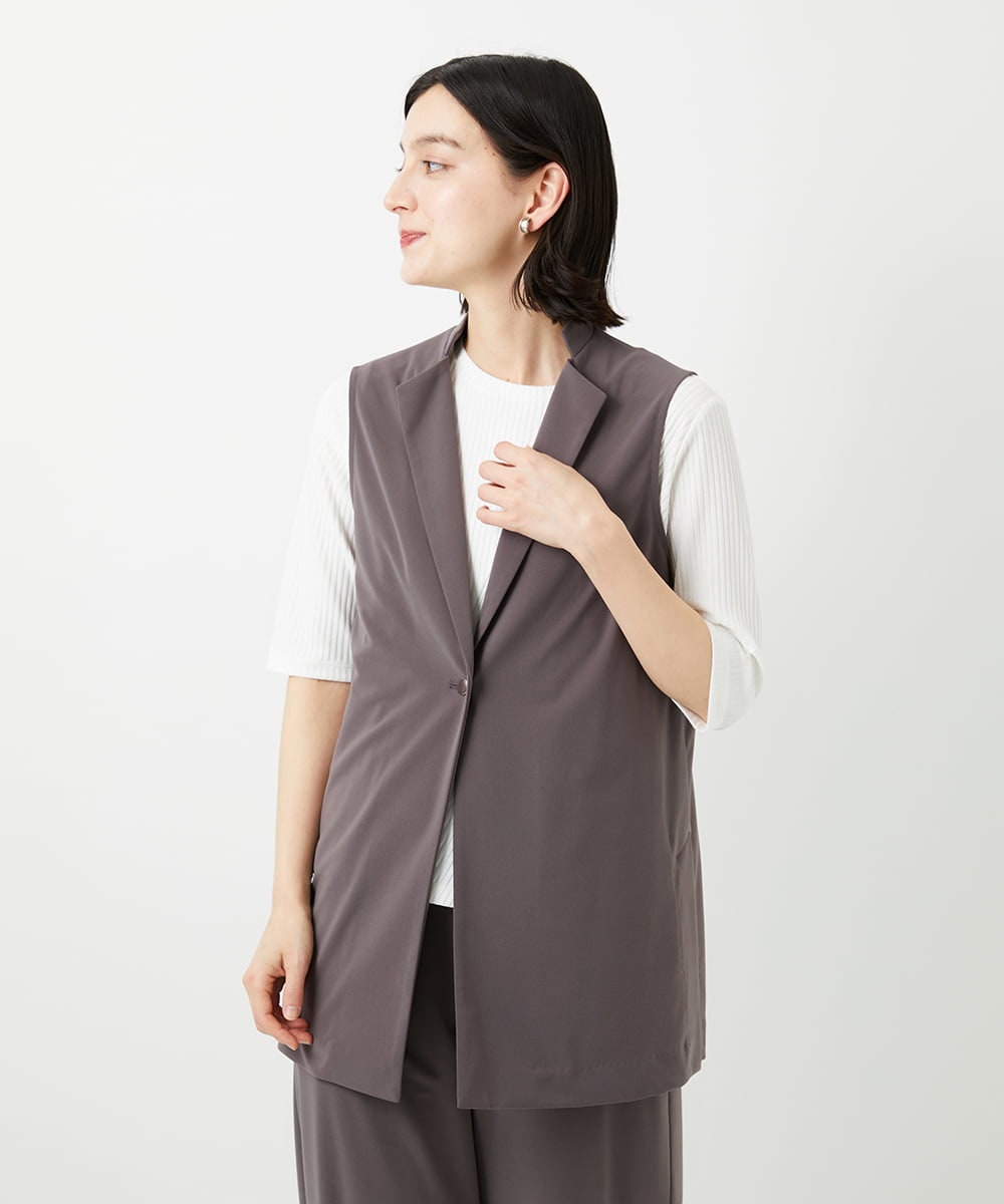 PHTGF28290 GEORGES RECH(小さいサイズ)(メゾン ドゥ サンク)  [セットアップ対応]ドライタッチジャージージレ ベージュ