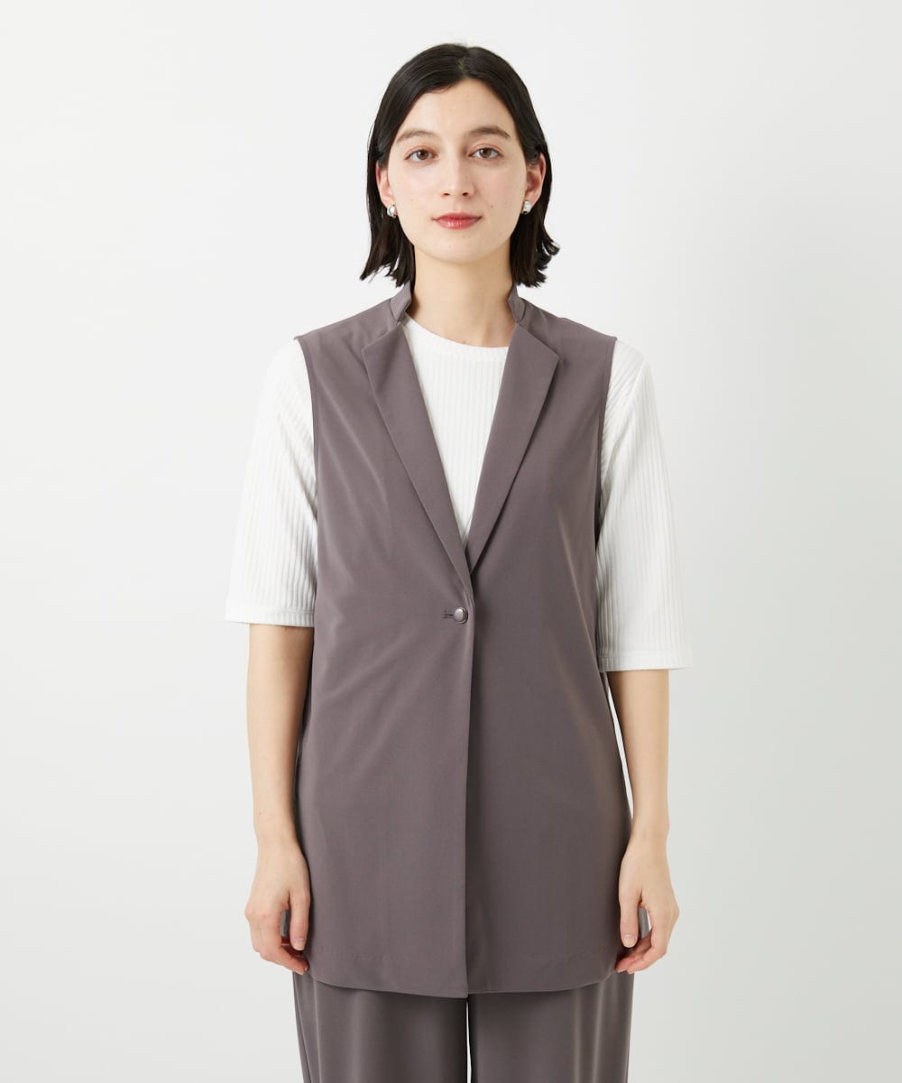 PHTGF28290 GEORGES RECH(小さいサイズ)(メゾン ドゥ サンク)  [セットアップ対応]ドライタッチジャージージレ ベージュ