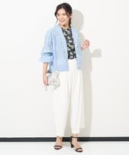 PHTGV24230 GEORGES RECH(小さいサイズ)(メゾン ドゥ サンク) シアーバックシャーリング羽織 アイボリー